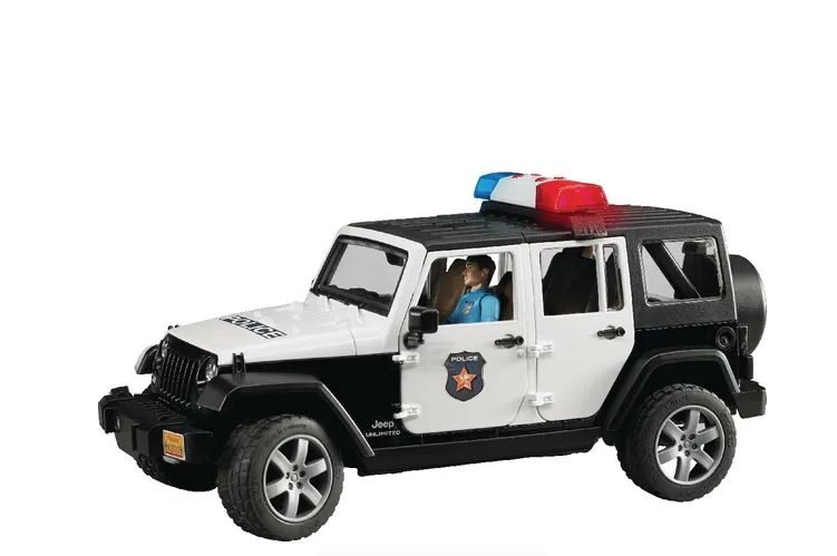 Spielzeug Jeep Rubicon Polizeiauto BRUDER